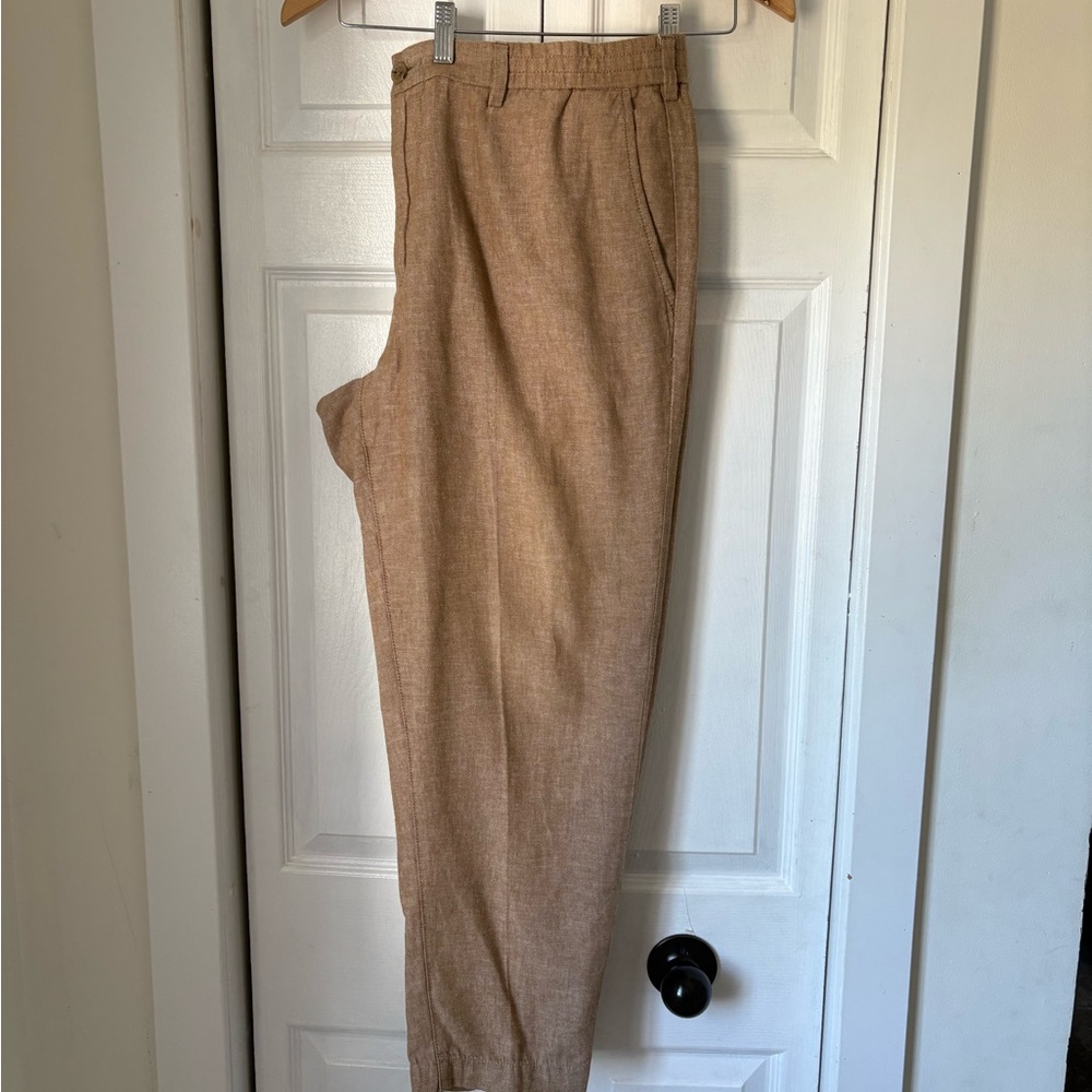 Banana Republic Tan Chinos Linen Blend